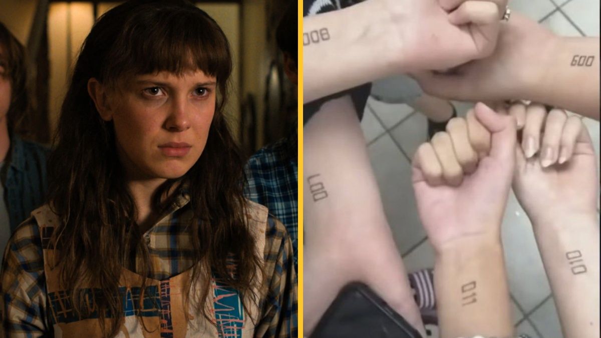 Which hand is eleven\'s tattoo on