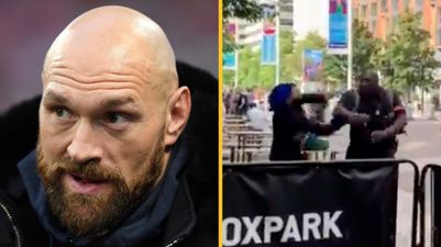 Tyson Fury reacts to video of bouncer Julius Francis knocking man out
