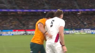 Australia lock Darcy Swain sent off for headbutting England’s Jonny Hill