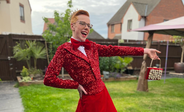 British schoolboy breaks internet after attending prom in sequined tuxedo ballgown
