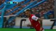 Leandro Fernandez hit in face by fish thrown from the crowd and carried off on a stretcher