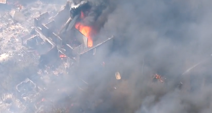 Video shows fire engulfing several London homes as fire service declares major incident