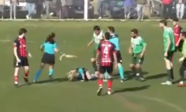 Female referee attacked by male player during amateur game in Argentina