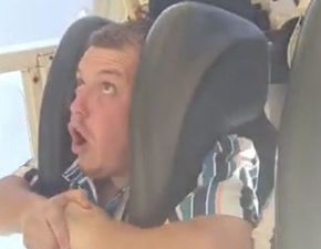 Hilarious video shows moment freaked-out festivalgoer passes out on theme park ride