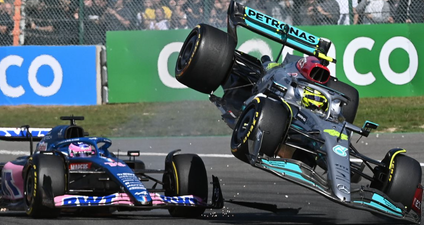 Lewis Hamilton crashes out in first lap of Belgian Grand Prix