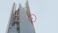 Topless man spotted free climbing to the top of The Shard