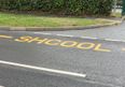 Too cool for shcool: Road marking painters have a mare