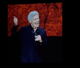 Harrison Ford chokes up with tears on stage as he debuts trailer for his final Indiana Jones movie