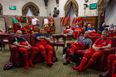Behind-the-scenes photos show exhausted beefeaters taking a break from guarding Queen’s coffin