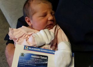 Granddad buys niece first Blackburn Rovers season ticket… aged just 9 hours