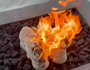 Man burns $15,000 worth of Yeezys because he’s furious at Kanye West’s recent comments