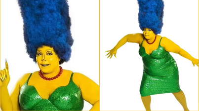 Lizzo unrecognisable after transforming into Marge Simpson for Halloween