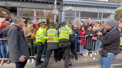 Man throws eggs at King Charles and Queen consort