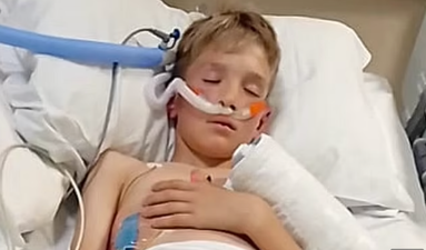 Mum shares harrowing photos of son fighting for life with Strep A