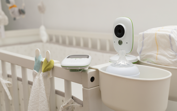 Husband hears wife cheating with another man through baby monitor in their marital bedroom