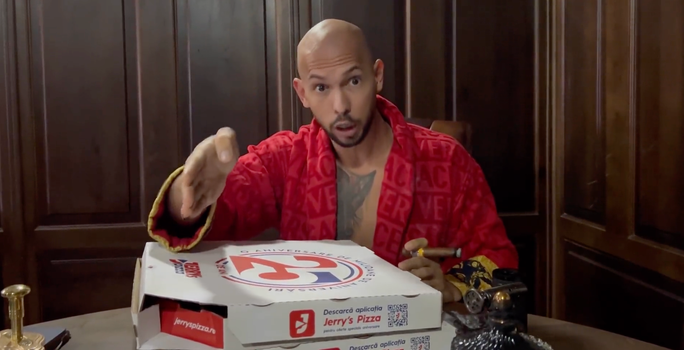 Romanian pizza company flooded with rave reviews following Andrew Tate arrest