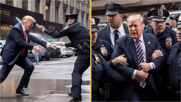 AI prediction of what Donald Trump’s arrest would look like sends internet into meltdown