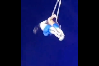 Acrobat falls to death while performing stunt with husband