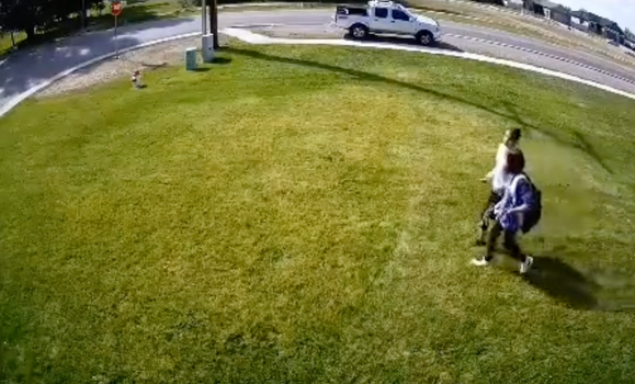 Man's method to keep people off lawn