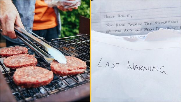 Vegan angry at neighbour barbecue