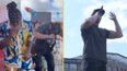 KSI and Logan Paul set up being hit by Prime bottles during PR event