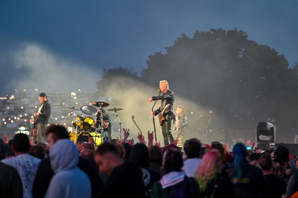 Metallica performed on the main stage on Thursday evening (SWNS)