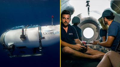 ‘Claustrophobic’ photos show how small the submersible is that went missing during Titanic tour