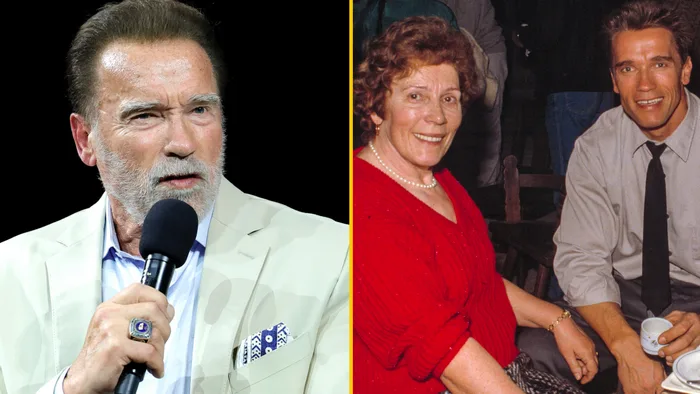 Arnold Schwarzenegger's mum cried when she saw posters of men on his