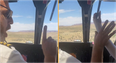 Helicopter pilot screams at dozy passenger who tried to grab lever mid-air 