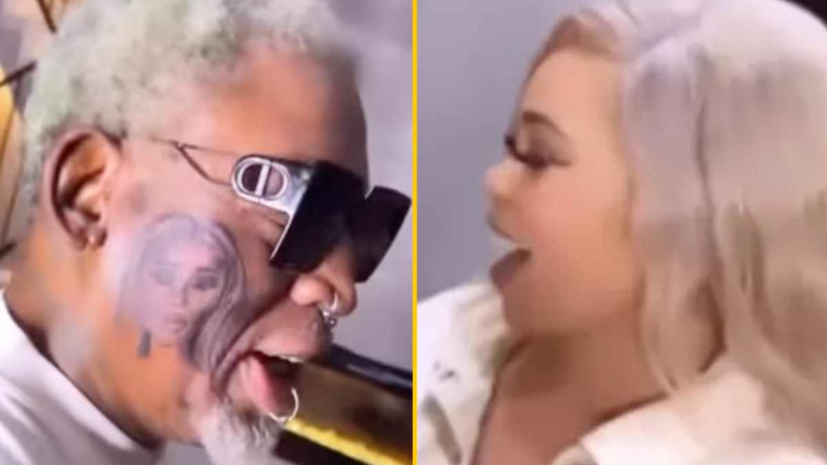 Dennis Rodman Tattoos Girlfriend's Face…On His Face