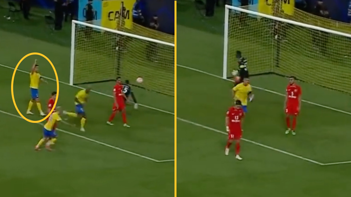 Hi hữu: Ronaldo đòi trọng tài tước bàn thắng của... đồng đội? 3 Fans think Cristiano Ronaldo tried to claim teammates' goal was offside - JOE.co.uk