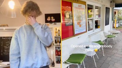 Teen fresh out of high school opens a cafe and is heartbroken when it gets no customers