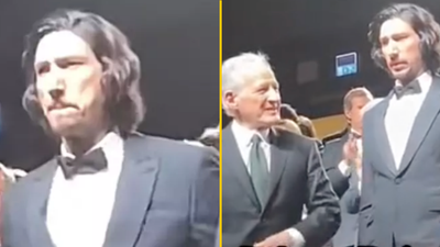Adam Driver reduced to tears as he receives 7-minute standing ovation for his new movie Ferrari