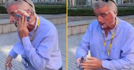 Ryanair boss pied in the face by environmental protesters