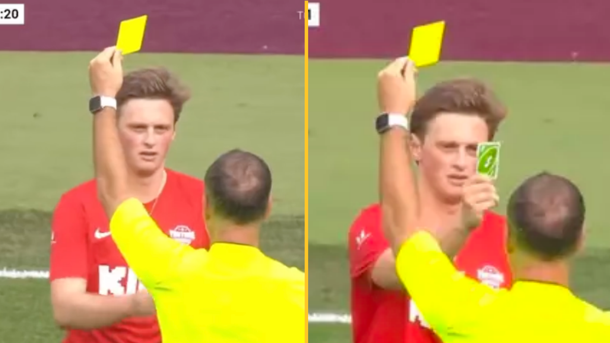 Football history made as ref has yellow card Uno reversed 