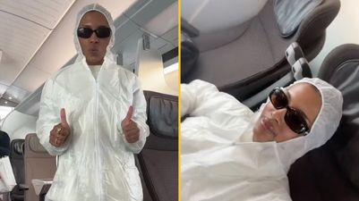 Woman wears full hazmat suit on Eurostar to beat bedbugs