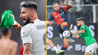 Olivier Giroud goes in net for AC Milan and pulls off crucial save in the 104th minute