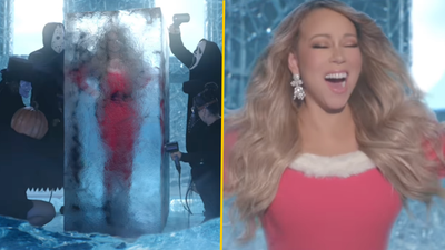 Mariah Carey thaws from giant ice block in annual pre-Christmas money-grab