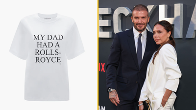 Victoria Beckham launches £110 t-shirt saying ‘My dad had a Rolls Royce’ after working class claims