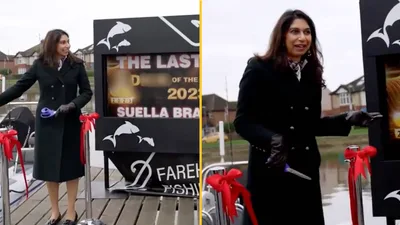 Suella Braverman given ‘d**k of the year award’ in humiliating prank