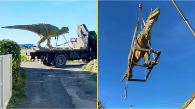 Dad accidentally orders 20ft dinosaur for son