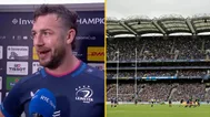 Reporter shares Mayo joke with Caelan Doris after Leinster Croke Park win