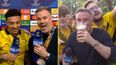 ‘Smashed’ Jamie Carragher interviews Jadon Sancho after drinking ‘8 pints in Yellow Wall’