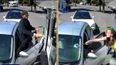 Barista smashes car windscreen after driver throws drink in her face