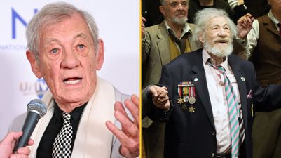 Sir Ian McKellen taken to hospital after falling off stage in London
