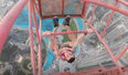Free climber didn’t know crane was covered in grease before hanging from top