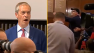 Nigel Farage’s victory speech interrupted by several protestors calling him ‘racist’