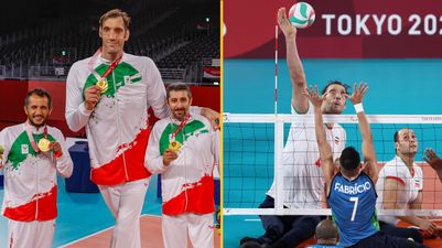 Eight foot Paralympian is so tall he’s been forced to sleep on the floor