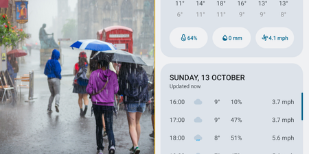 People are just realising what percentage of rain really means and it’s not chance of getting wet