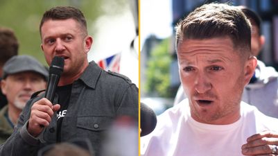 Tommy Robinson in custody after handing himself in at police station